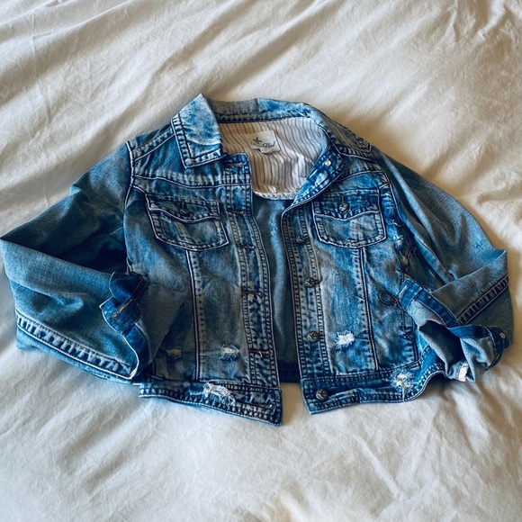 Others Follow Distressed Jean Jacket - Picture 1 of 6